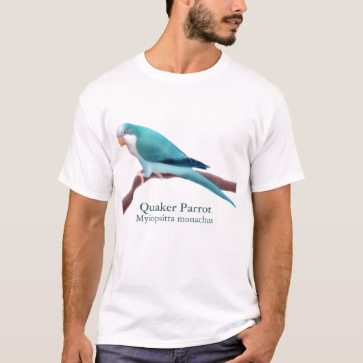 Blue Quaker Parrot T-Shirt (Voorkant)