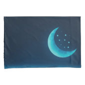 Blue Quarter Moon en Mountains | Proefcase Kussensloop (Voorkant-Rechts)