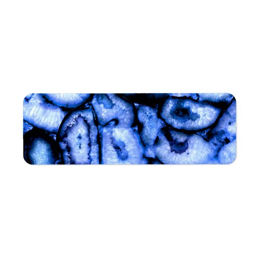 Blue Quartz Agate Geodes Etiket (Voorkant)