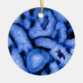 Blue Quartz Agate Geodes Keramisch Ornament (Voorkant)
