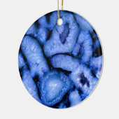 Blue Quartz Agate Geodes Keramisch Ornament (Links)