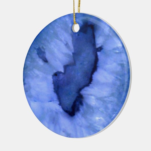 Blue Quartz Agate Geodes Keramisch Ornament (Links)