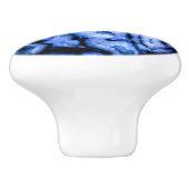 Blue Quartz Agate Geodes Keramische Knop (Zijkant)