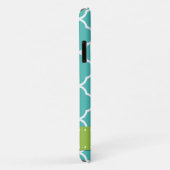 Blue Quatrefoil, Moroccan Trellis, Monogram Case-Mate iPhone Case (Achterkant/rechts)