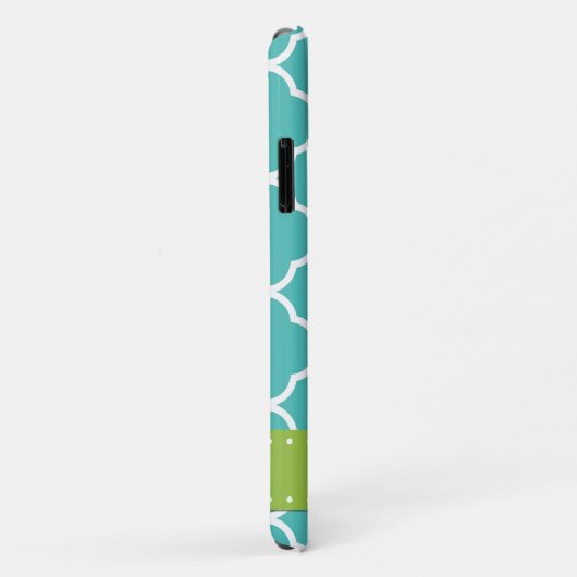 Blue Quatrefoil, Moroccan Trellis, Monogram Case-Mate iPhone Case (Achterkant/rechts)