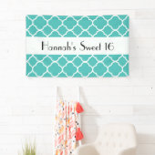 Blue Quatrefoil, Moroccan Trellis, Sweet 16 Spandoek (Insitu)