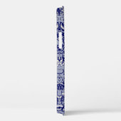 Blue Rabbit Bunny Floral Delft Dedham Animal Case-Mate iPhone Case (Achterkant / Rechts)