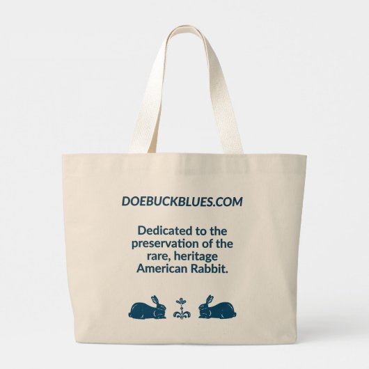 Blue Rabbit Canvas tas (Achterkant)