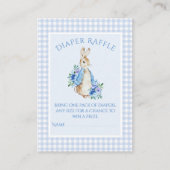 Blue Rabbit Diaper Raffle Baby shower Informatiekaartje (Voorkant)
