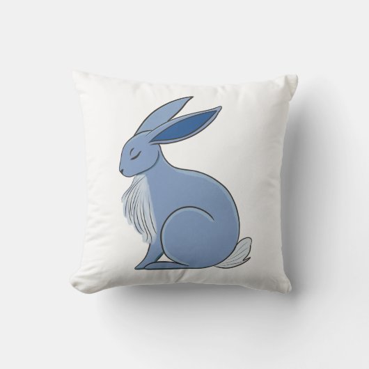 Blue Rabbit Kussen (Voorkant)