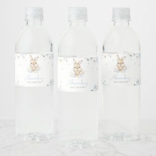 Blue Rabbit Somebunny Baby shower Waterfles Etiket