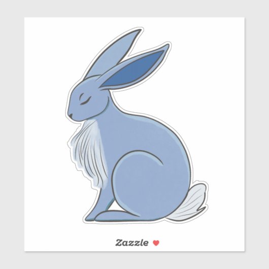 Blue Rabbit Sticker (Vel)