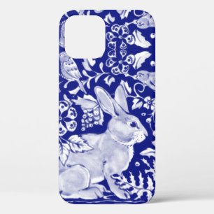 Blue Rabbit Tegel Art Unique Woodland Animal Delft iPhone 12 Hoesje