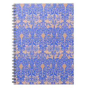 Blue Rabbits William Morris Art Nouveau Notebook Notitieboek