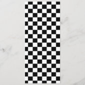 Blue Race Auto Baby shower Voedsel Menu (Achterkant)