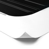 Blue Race-auto met gecheckte vlag Poster (Hoek)