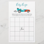 Blue Race Baby shower Bingo Game (Voorkant)