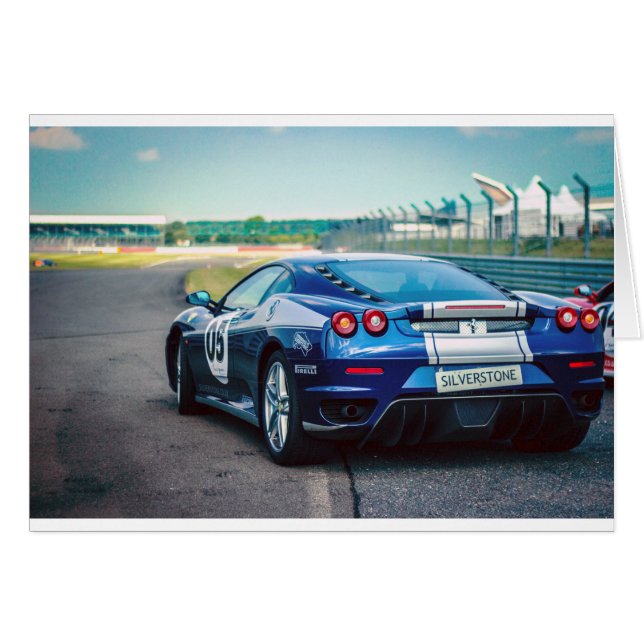 Blue Race Car (Voorkant Horizontaal)