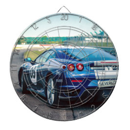 Blue Race Car Dartbord