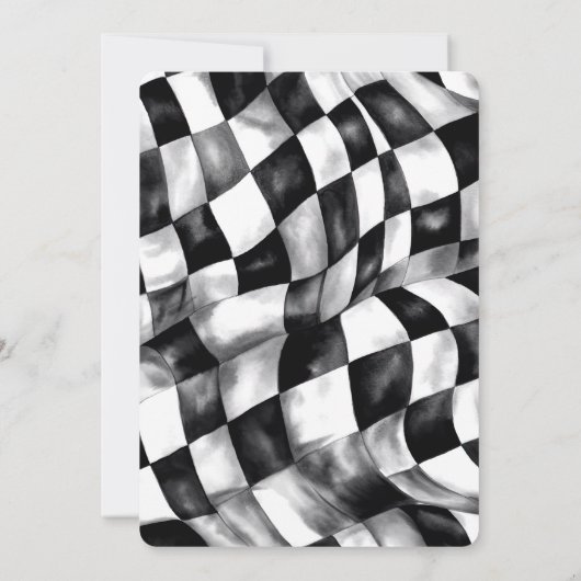 Blue Race Car Deux Fast 2nd Birthday Invitation (Dos)