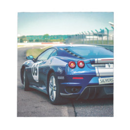 Blue Race Car Notitieblok