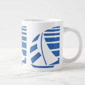 Blue Racing Boats Jumbo Coffee Mok (Rechts)