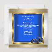 Blue Racing Car Mans 60e verjaardag Kaart (Achterkant)