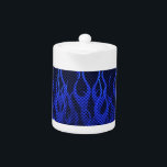 Blue Racing Flames on Carbon Fiber<br><div class="desc">Un design sur mesure pour une marine dynamique Blue Racing Flames sur la fibre de carbone Décor style impression. Ça a l'air bien,  une idée cadeau géniale.</div>