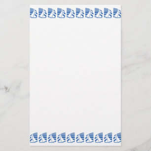 Blue Racing Zeilboten Stationery Briefpapier