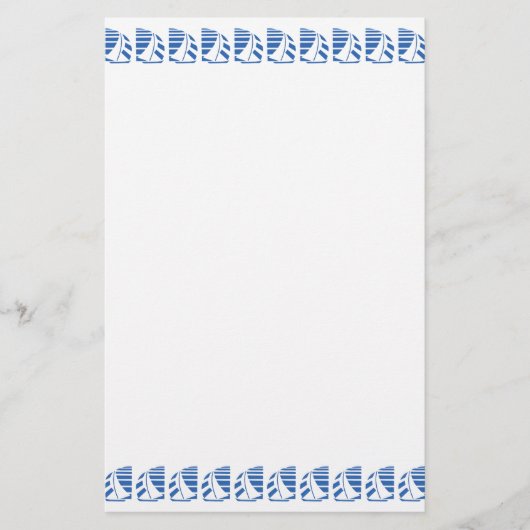 Blue Racing Zeilboten Stationery Briefpapier (Voorkant)