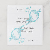 Blue Radiance Hummingbird Trouwplaats Kaarten (Buitenkant ongevouwen)