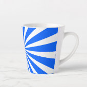 Blue Radiant Burst Mug – Bold Geometric Sunshine Latte Mok (Rechts)