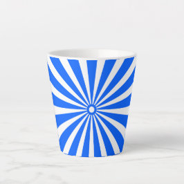 Blue Radiant Burst Mug – Bold Geometric Sunshine  Latte Mok