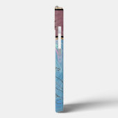 Blue Rain Monogram Barrel Racer Case-Mate iPhone Case (Achterkant / Links)