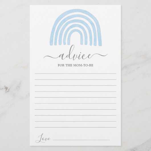 Blue Rainbow-advies voor de moeder als kaart (Voorkant)