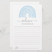 Blue Rainbow-advies voor de moeder als kaart (Voorkant / Achterkant)