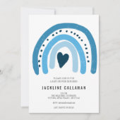 Blue Rainbow Baby Baby Boy Shower Kaart (Voorkant)