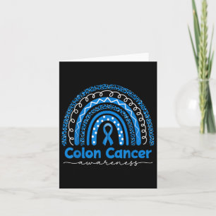 Blue Rainbow Blue Colon Cancer Awareness Kaart