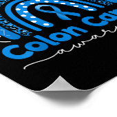 Blue Rainbow Blue Colon Cancer Awareness Poster (Hoek)