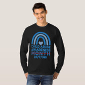 Blue Rainbow Child Abuse Prevention Awareness Mont T-shirt (Voorkant volledig)