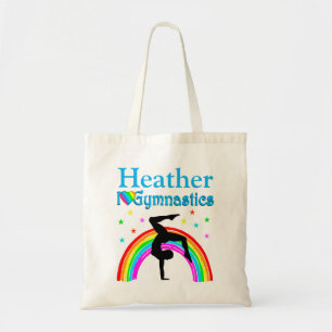 BLUE RAINBOW GEPERSONALISEERDE GYMNASTIEK CANVAS T TOTE BAG