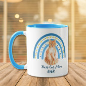 Blue Rainbow Meilleur Ginger Chat Maman Mug