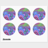 Blue Rainbow Melt Ronde Sticker (Vel)