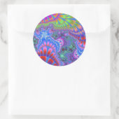 Blue Rainbow Melt Ronde Sticker (Tas)