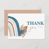 Blue Rainbow merci Carte de notes (Devant / Derrière)