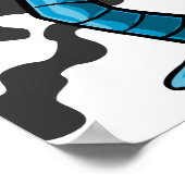 Blue Rampaging Robot Poster (Hoek)