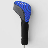 Blue Raspberry Polka Dots gepersonaliseerd Golfheadcover (Schuin)