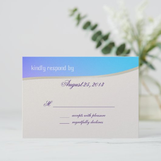 Blue Raspberry Snoep Bat Mitswa Response Kaart (Staand voorkant)