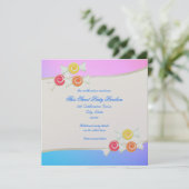 Blue Raspberry Snoep Bat Mitzvah Kaart (Staand voorkant)