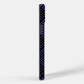 Blue Raster Pattern 01 Black BG Case-Mate iPhone Case (Achterkant / Rechts)